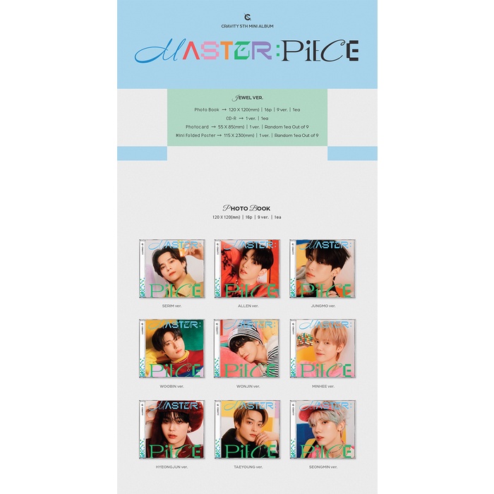 Cravity - 5th Mini Album MASTER: PIECE (Standar/jewel/kit ver.)