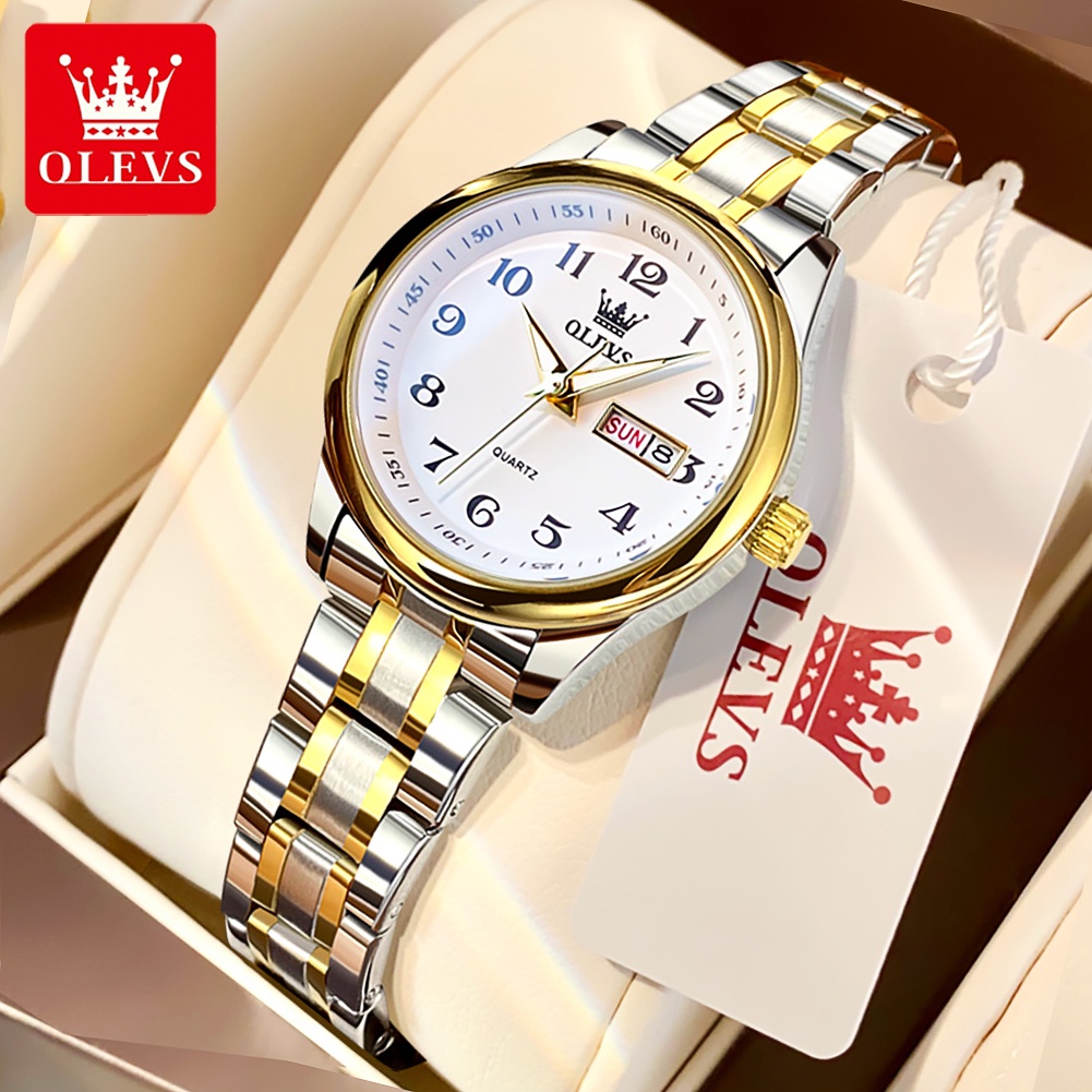 ✤Jam Tangan Wanita Mewah Original | Olevs Woman Watches Stainless - Pergelangan Tangan Wanita - Alie