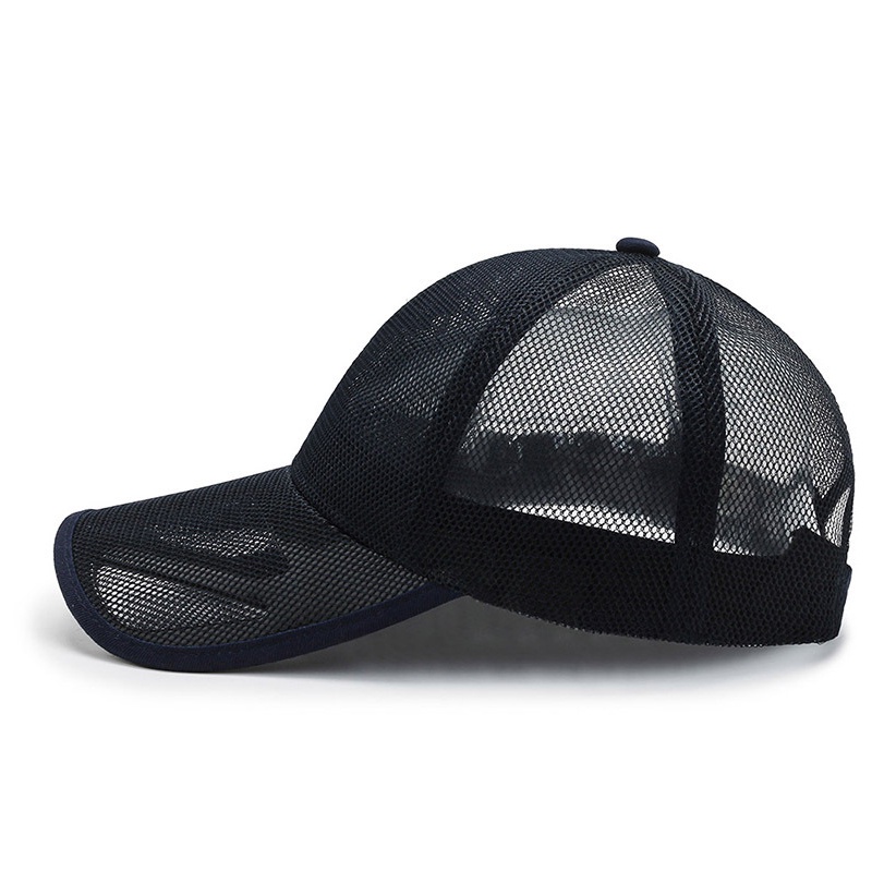 Musim Panas Cepat Kering Unisex Mesh Running Hat Bone Breathable Hat Cap Topi Jaring Luar Ruangan Topi Snapback Topi Memancing Fashion Trucker Topi Olahraga