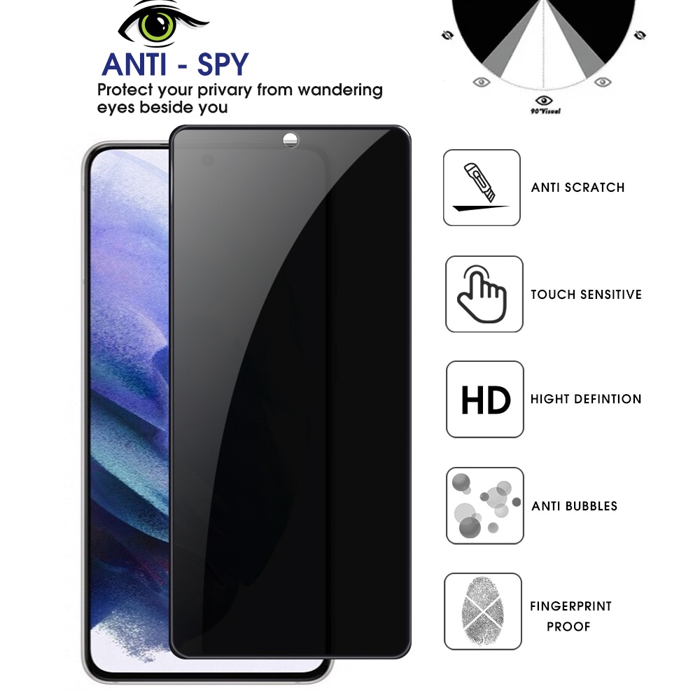 Film Pelindung Layar Privasi Anti Mengintip Melengkung 3D Tahan Gores Full Cover Untuk Samsung Galaxy S23 Plus Tempered Glass Protector Anti-spy Temepered Glass Film