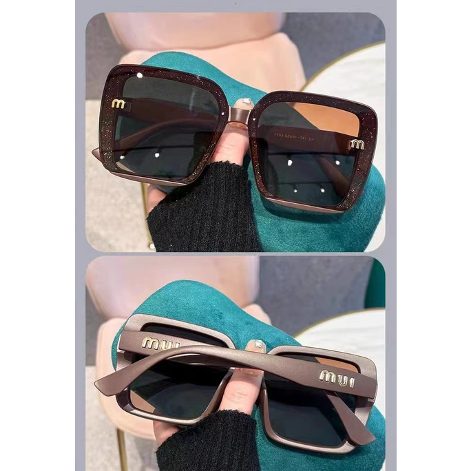 Kacamata Hitam Blackpink Jennie Identic Square Sunglasses Warna Perlindungan UV Untuk Wanita Blackpink