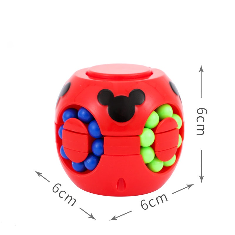 Mainan anak spinner bulat 3 warna / Cube Spinner Magic Bean - Premium Rubik