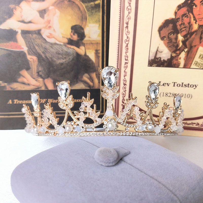 Tiara/tiara kristal/hiasan pengantin/mahkota mahkota