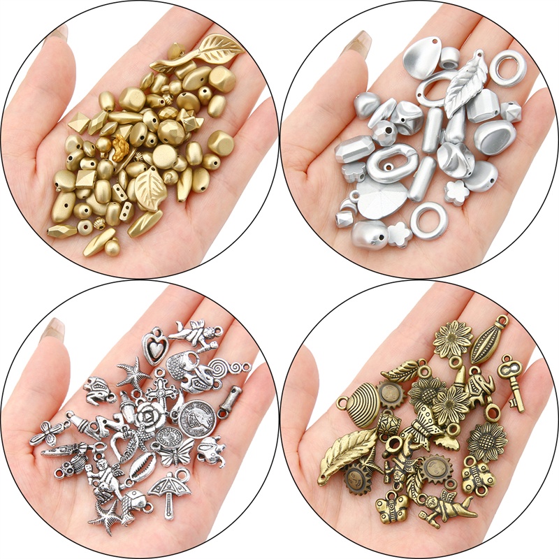 30g/bag Warna Campur Bentuk Yang Berbeda Manik-Manik Akrilik Plastik Charms Untuk Kalung Gelang Ponsel Membuat Tali Handmade DIY Jewelry