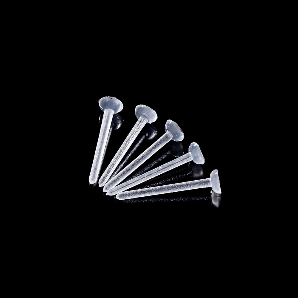 Stkunkka 50-200oPcs/Bag Anting Plastik Anting Tusuk Sekali Pakai Anti Paku Tidak Berbahaya Ramah Lingkungan Bahan Anting Hypoallergenic