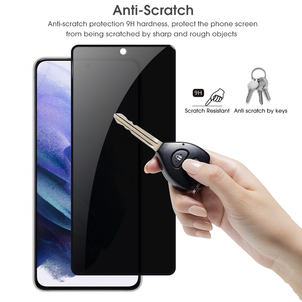 Tempered Glass Protector Full Cover Anti Gores 3D Lengkung Untuk Samsung Galaxy S23 Plus Temepered Kaca Film Anti-Menjepit Anti-spy Privasi Film Pelindung Layar