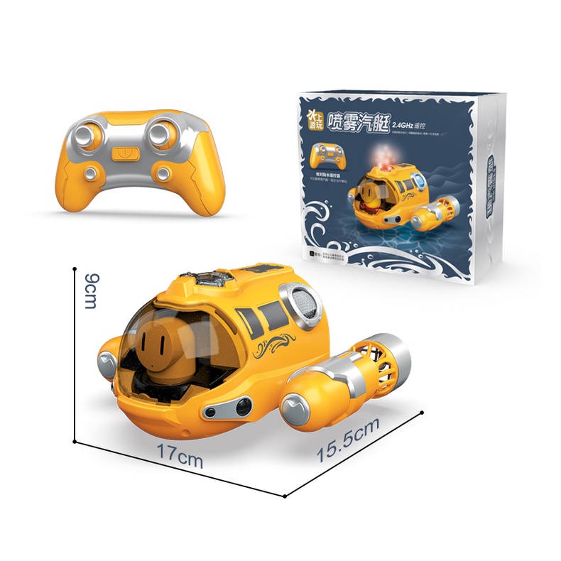 Mainan Anak RC Spray Gasboat Kapal Selam Remote Kontrol Anti Air Gas Boat