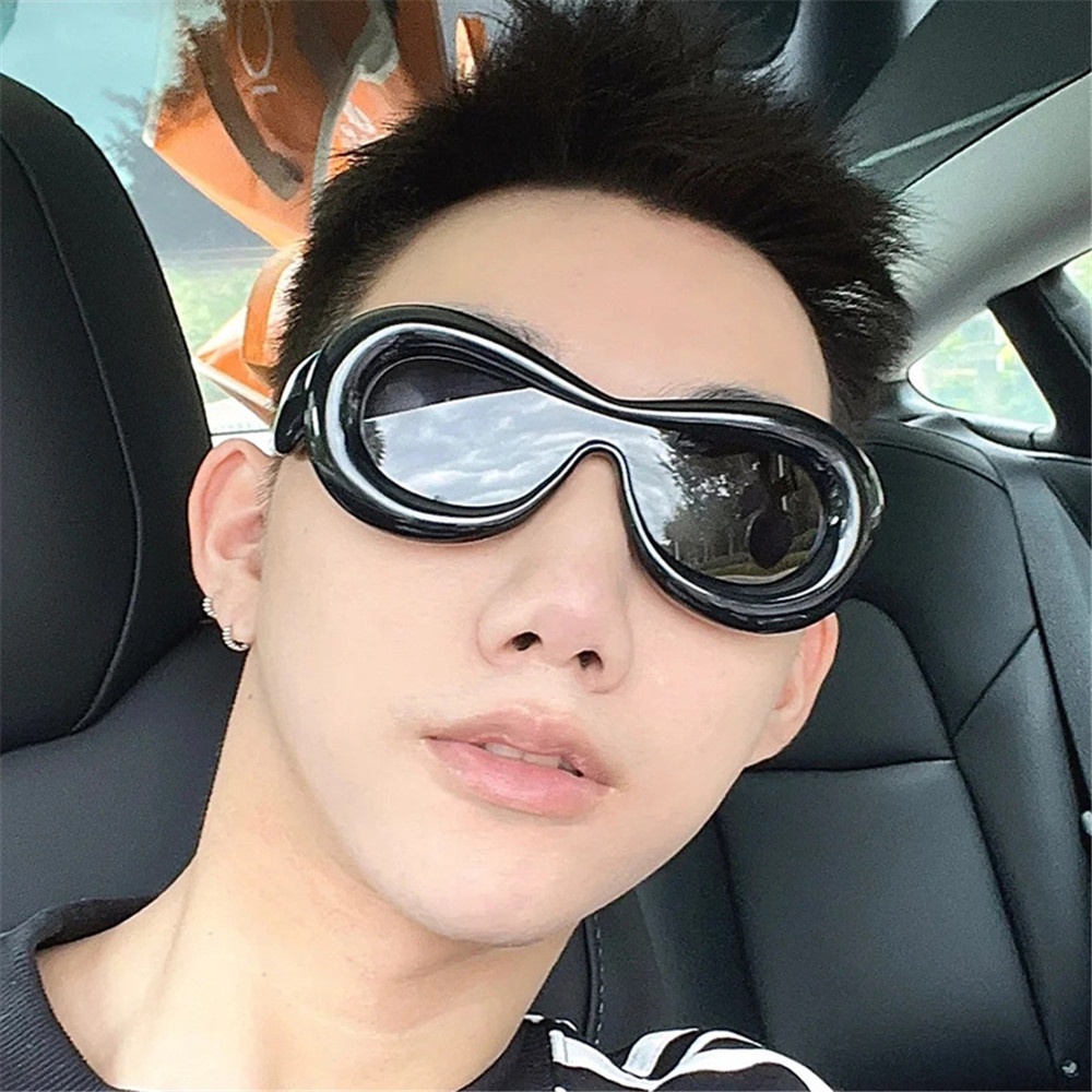 Y2k Kacamata Hitam Bingkai Besar Lucu Untuk Cewek Keren Wanita Outdoor Travelling Sunglasses