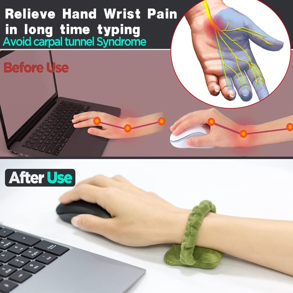 Bantalan Penyangga Penjaga Pergelangan Tangan Mini Bisa Bergerak Bebas Bantal Pelindung Pergelangan Tangan Keyboard Komputer Kantor Mouse Laptop Komputer Game Wrist Guard