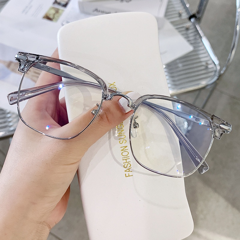 Kacamata Fashion Metal Anti Radiasi Untuk Wanita Dan Pria Vintage TR90 Eyewear