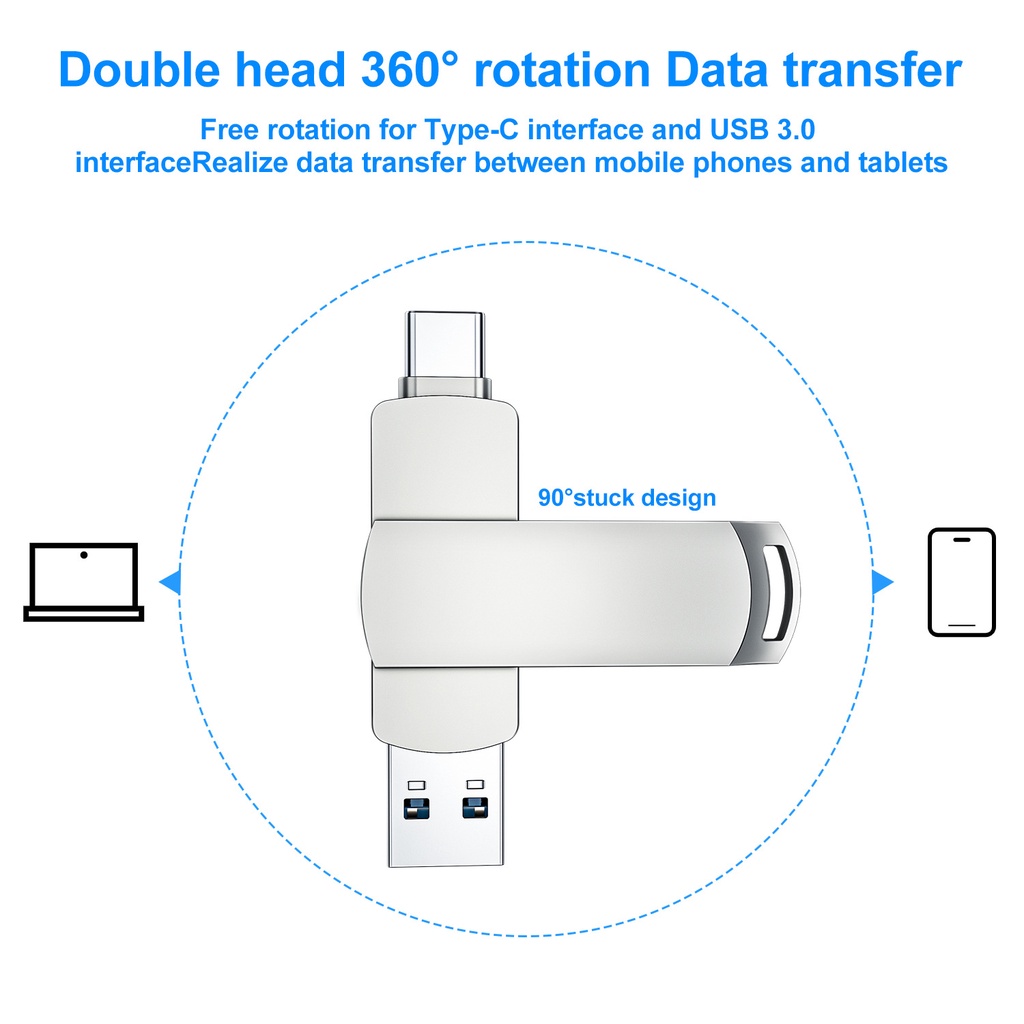 Flashdisk OTG metal 2TB Original type-c USB dual Flashdisk OTG USB Flash Drive high speed