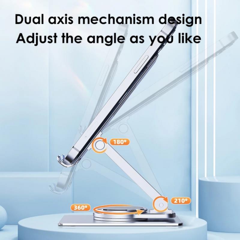 Bracket Meja Paduan Aluminium Portabel Dudukan Ponsel Dapat Dilipat Adjustable Stand Rotation Tablet Support