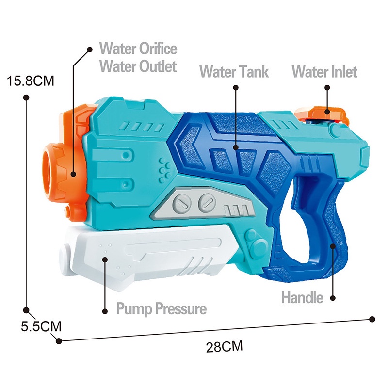 Pistol Air Mainan Jarak jauh Water Gun mainan anak laki laki cowok Kado ulang tahun anak cowok tembak Air Mainan