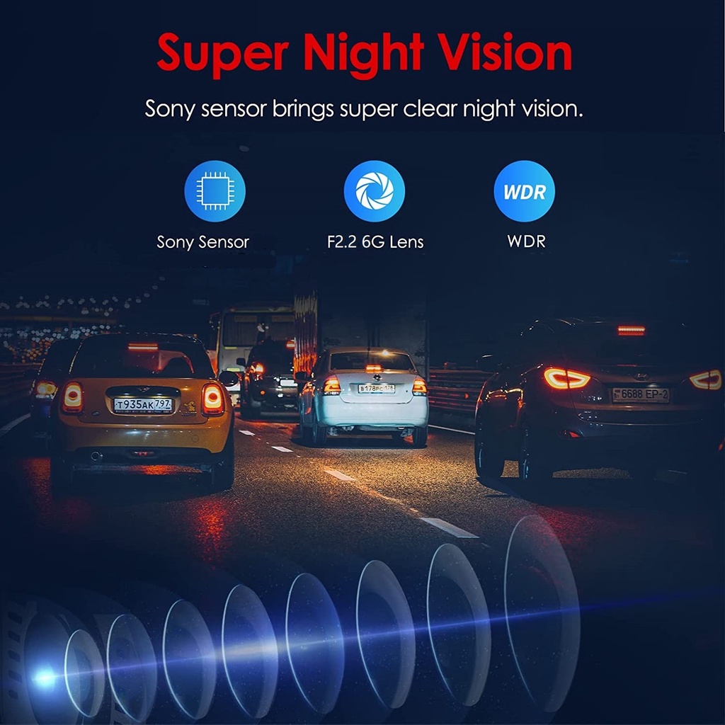 LF9 Pro Dash Cam 1080P Perekam Kamera Mobil Night Vision Perekam Kamera Mobil Wi-Fi Dashcam 170 ° FOV 24H Monitor Parkir dvr Kamera Suara Pintar Untuk Mobil