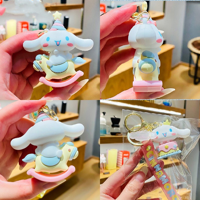 Gantungan Kunci Anime Kawaii Cinnamoroll Gantungan Kunci Gaya Pesta Baru Kartun Gantungan Kunci Mobil Wanita Tas Liontin Ornamen Untuk Hadiah Anak