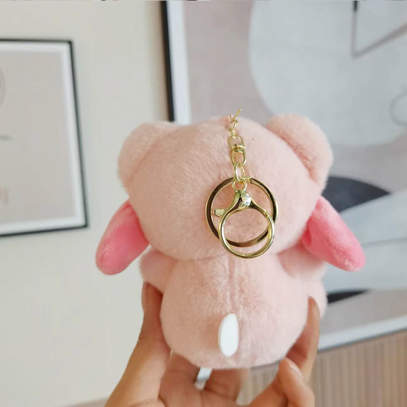 Gantungan Kunci Mewah Anime Hello Kitty Boneka Plush Lembut Plushies Keychain Liontin Hadiah