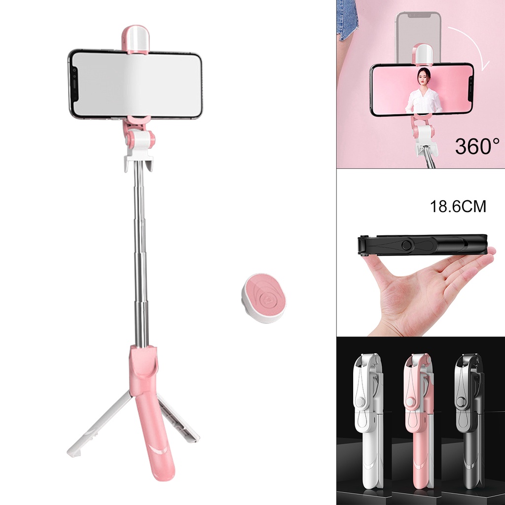Tripod Bluetooth X10S Selfie Stick LED Flash Fill Light Phone Holder Foldable 3in1 Wireless Remote Control Tongsis 360° Youtuber Live Broadcast Vlog