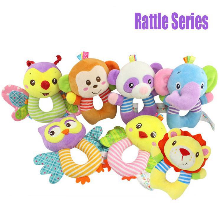 Mainan Mewah teether Dan rattle Silikon Bayi