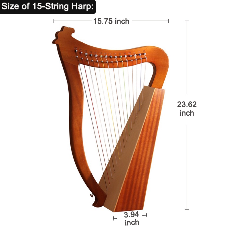 Kecapi Kecil15 /19 string Mini Laiya piano Pemula Instrumen Ceruk Liris Kecil Mudah Dipelajari piano Liris