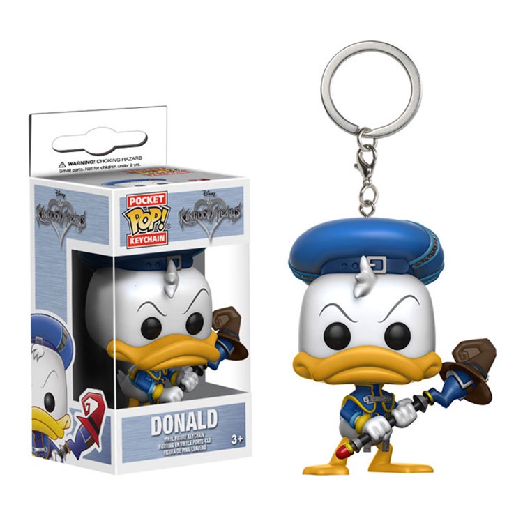 Original Funko POP Disney Donald Minnie Webby Boneka Gantungan Kunci PVC Anime Action Figure Liontin Key Ring