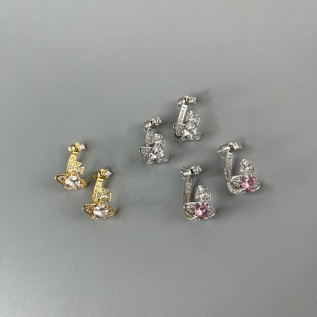 Anting Giwang Zirkon Baru Anting Desain Berlian Sederhana Grosir