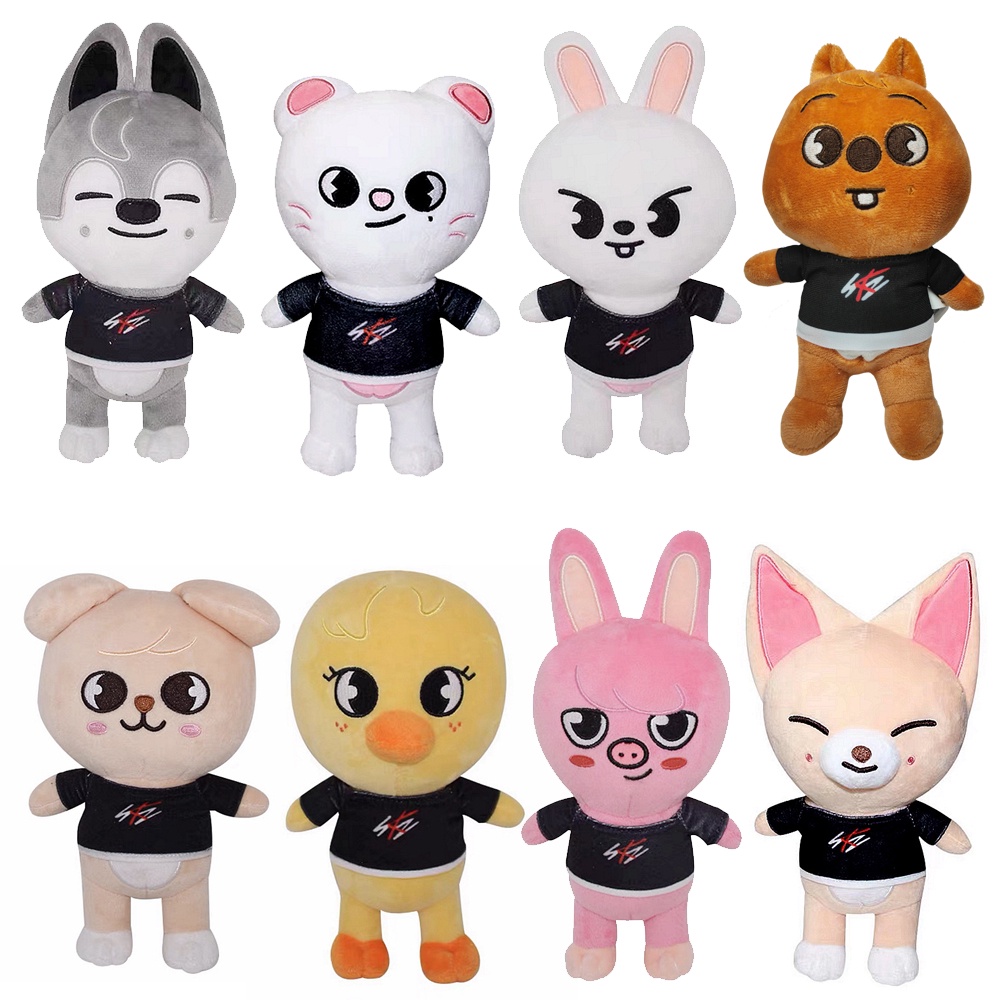 Skzoo Mainan Mewah 20 cm Stray Kids Mewah Serigala Chan Kartun Boneka Boneka Plushies Boneka Kawaii Anak Hadiah