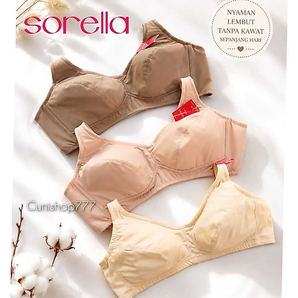 SORELLA BRA TANPA KAWAT 34B 36B 38B 40D BH WIRELESS NON WIRE POLOS 29734 29390