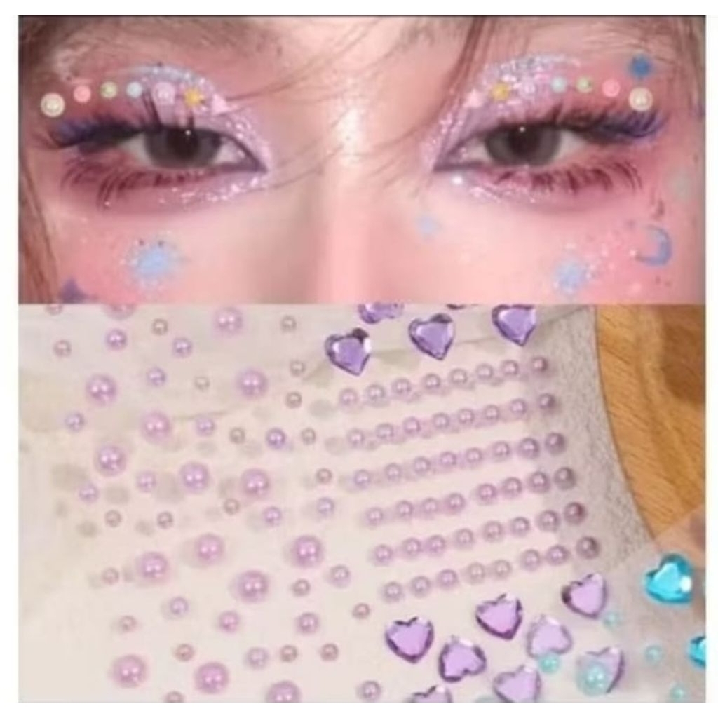 stiker hias wajah sticker muka sticker kreasi mutiara wajah face jewelry stiker mata wajah stiker di