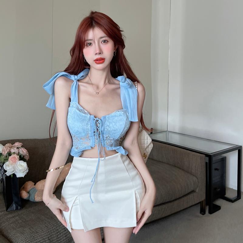 2023 baru renda renda renda pelangsing bagian dalam pelangsing tipis bertali atasan kamisol musim pa