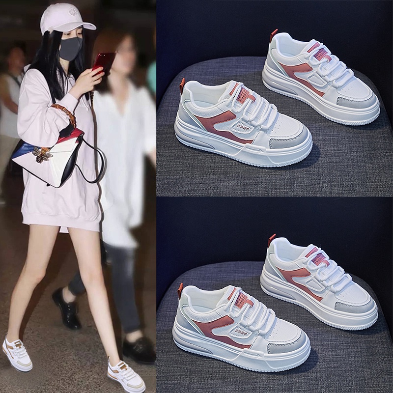 DENDEN.ID Sepatu Sneaker Putih Wanita Fashion Korea Sepatu Casual Import 1050