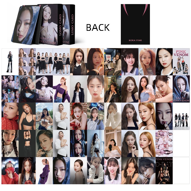 53pcs/box BP 2022album BORN PINK Photocard LISA ROSE JISOO JENNIE Lomo Kartu SHUT DOWN Kpop Postcards READY STOCK