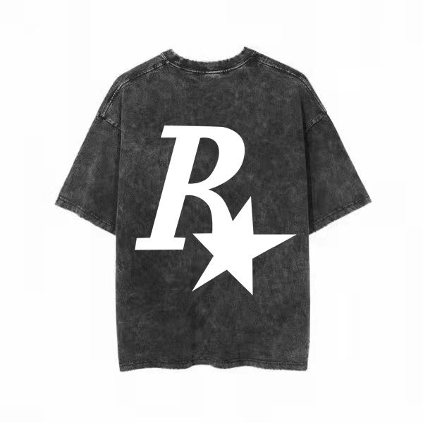 Red 100% Katun Lengan Pendek T-shirt Wanita Mencuci Air Melakukan Musim Panas Tua Versi Korea Longgar Baru Cetak Kartun In angin Pakaian