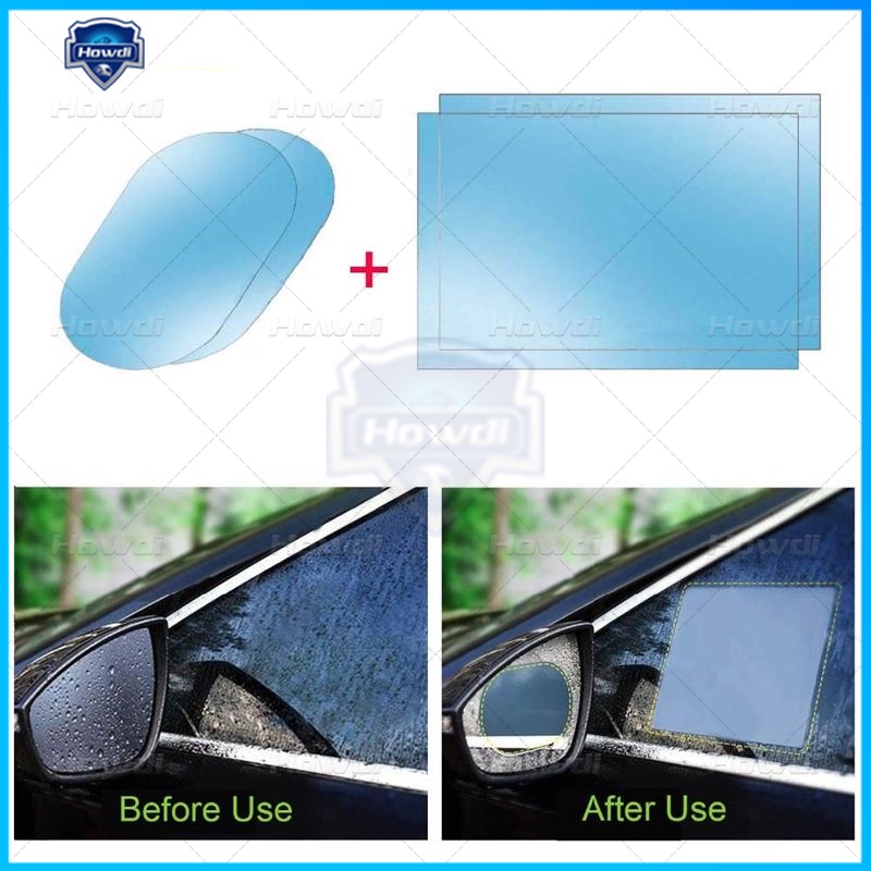 [Ready Stock]1pc Side window Rainproof Film Auto Side Window Anti-fog Waterproof Protective Film Car Rearview Mirror Protective Film