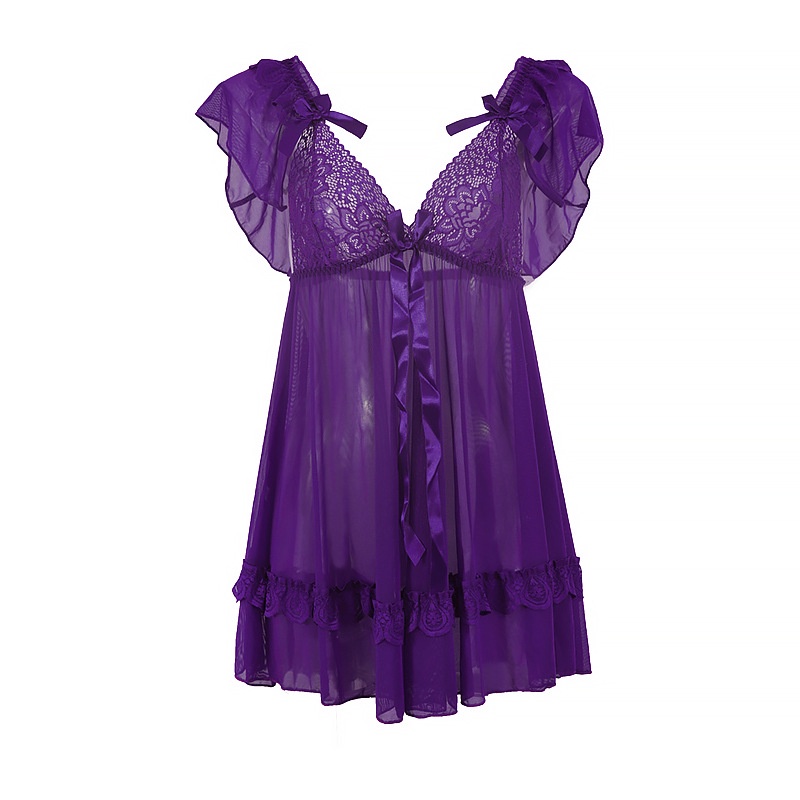 LindaGalz - Pakaian Tidur Wanita Dewasa Lingerie Big Size Jumbo Baju Tidur 0992-PURPLE