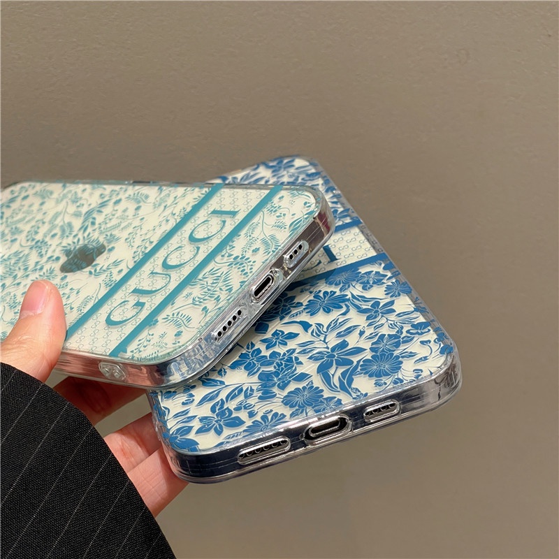 Casing Ponsel shell Lembut Tembus Merek Fashion Kompatibel Untuk iphone14 13 12promax 14Pro 13 12 Pro iphone11 shockproof anti-grease cover casing