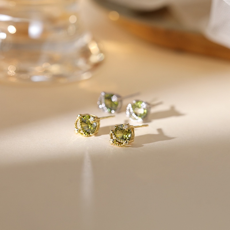 Anting Zirkon Saturnus Gaya Korea Anting Hypoallergenic Langit Bintang Sederhana Dan Terang