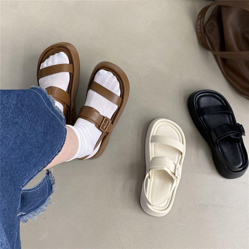 [COZY] Juliet Sandal Wedges Tali Korea Fashion Wanita Import
