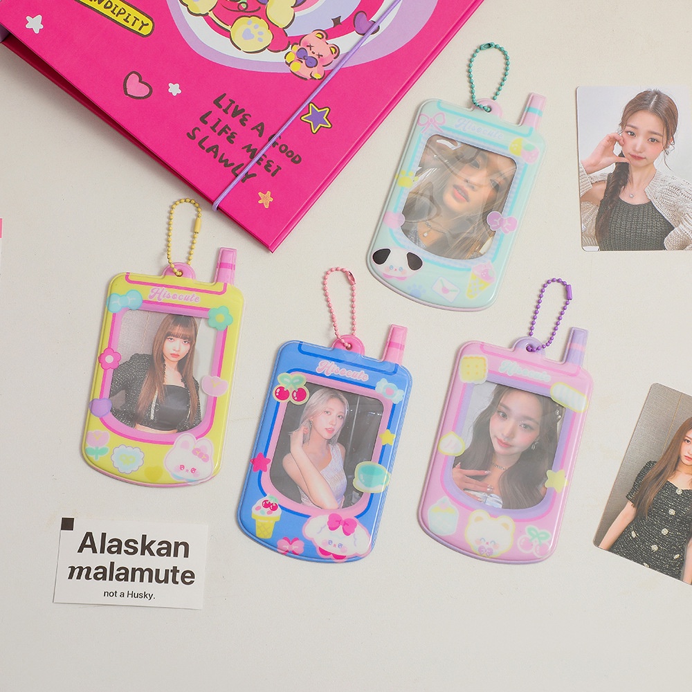 Cartoon Phone 3inch Card Holder Pelindung Kartu Untuk Idol Photocard Holder Kartu Bus ID Card Cover Pelindung Alat Tulis