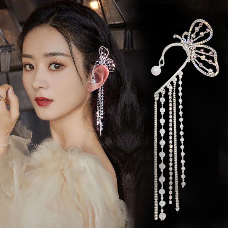 Anting Kait Gantung Desain Kupu-Kupu Hias Mutiara Untuk Wanita