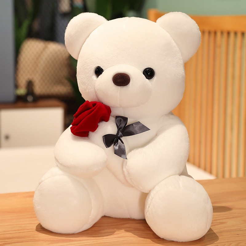 Boneka Teddy Bear Boneka Valentine Mainan Mewah Pengakuan Boneka Peluk Bunga Mawar Untuk Pacar Hadiah Hari Valentine Di Seluruh Dunia