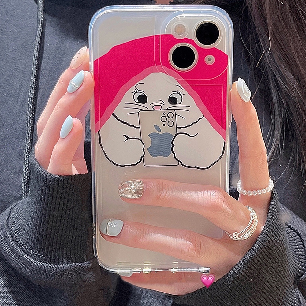 IPHONE Kartun Waktu Tidur Kucing Bermain Ponsel Transparan Lembut TPU Case Cover Untuk Iphone7 8 PLUS X XR XS 11 12 13 14 MINI PRO MAX SE 2020