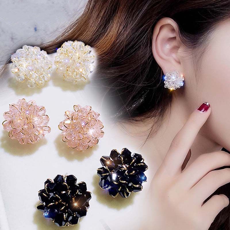 Anting Kristal Gaya Korea Untuk Wanita