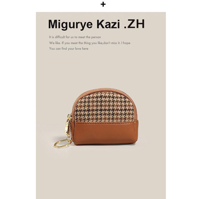 Sera Houndstooth Kecil Dompet Koin Dompet Wanita Dompet Koin Mini 2022 Baru Gaya Panas Yang Indah High-End Niche Desain