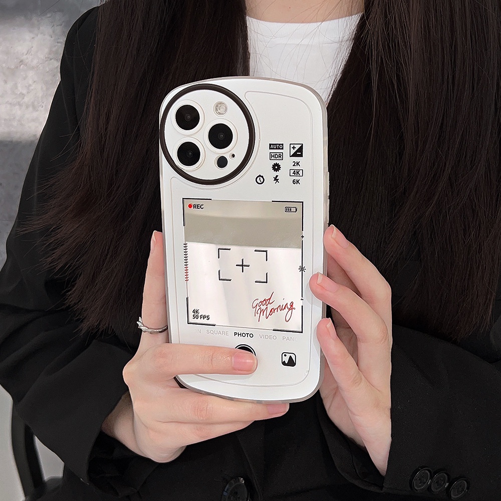 IPHONE Ins Kamera Fokus Jendela Ponsel Cermin Case Soft Covers Untuk Iphone11 12 13 14 PLUS PRO MAX Pelindung Shell
