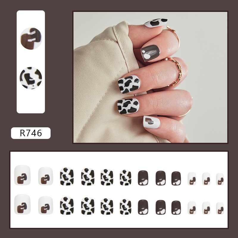 R741-r760 Full Cover Kuku Palsu Nail Art Tips Kuku Palsu Isi 24pcs/box