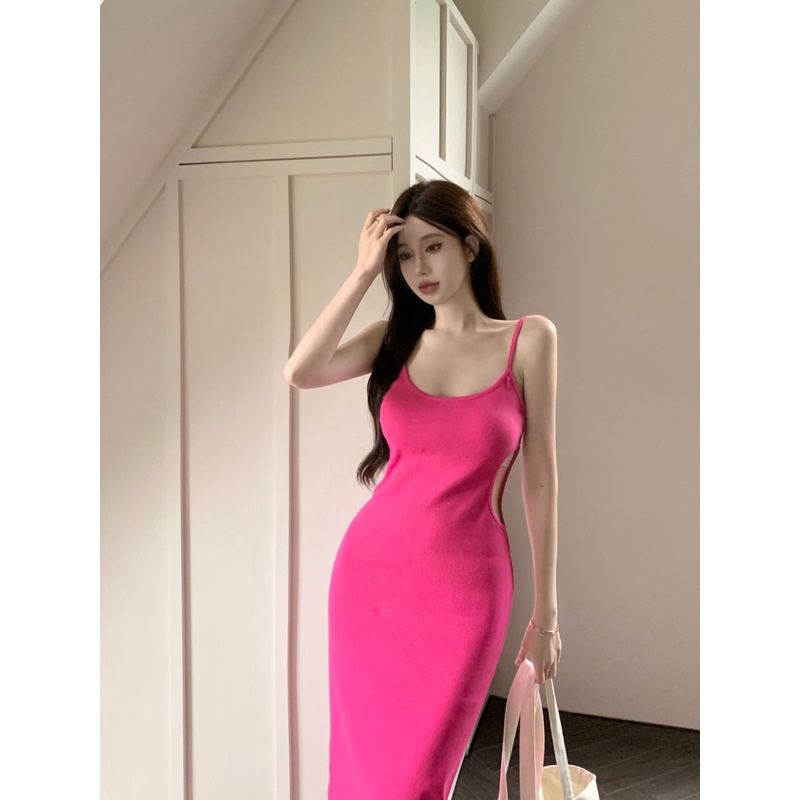 ✌☎✻Keinginan murni gaya suspender dress perempuan musim panas adik kerajaan hot gadis rok pinggang seksi slimming slim tas hip rok rok panjang