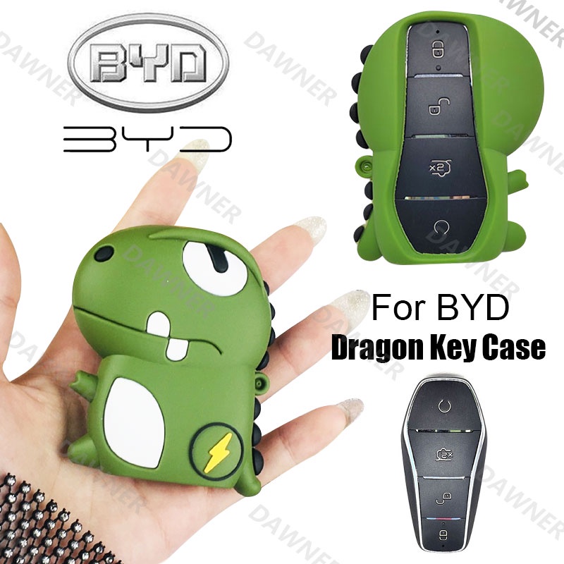 Cover Case Kunci Mobil Kartun Lucu Untuk BYD Atto 3 Remot Smart Protect Shell Keychain Aksesoris Mobil