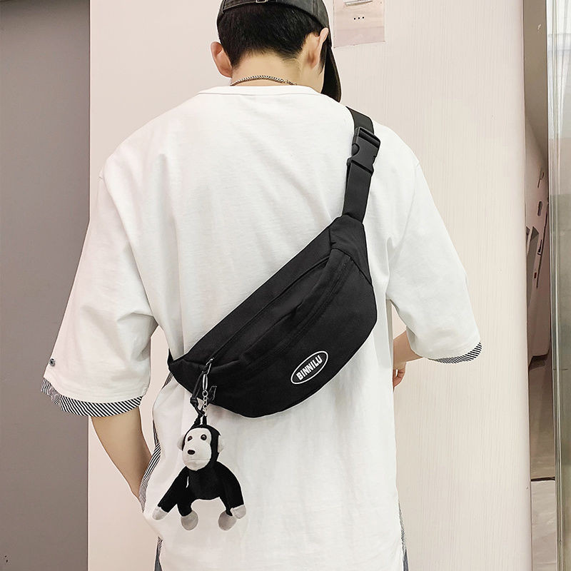 Tas Selempang Santai Jepang Wanita, Tas Pinggang untuk Wanita, Tas Bahu Olahraga Bermerek Modis