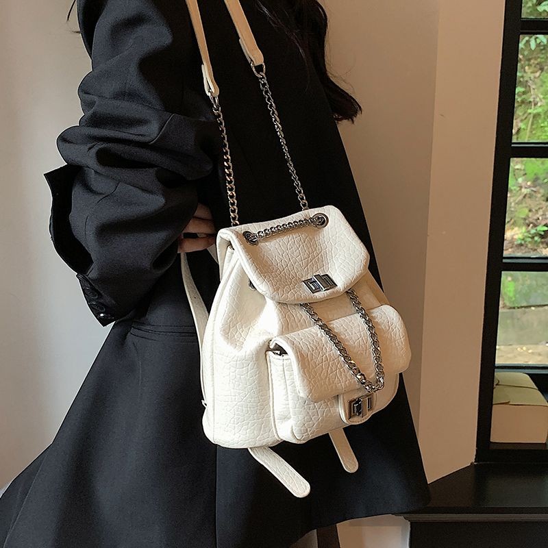 【TasBagus】【COD】Tas Ransel Rantai Wanita, Tas Ransel Serbaguna Serbaguna Untuk Pergi Ke Sekolahr