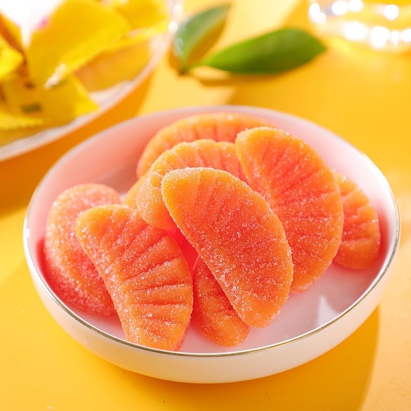 

Russian Imported Fruit Garden Mango Orange Flavor Stuffed Soft Candy Leisure Snack New Year Goods